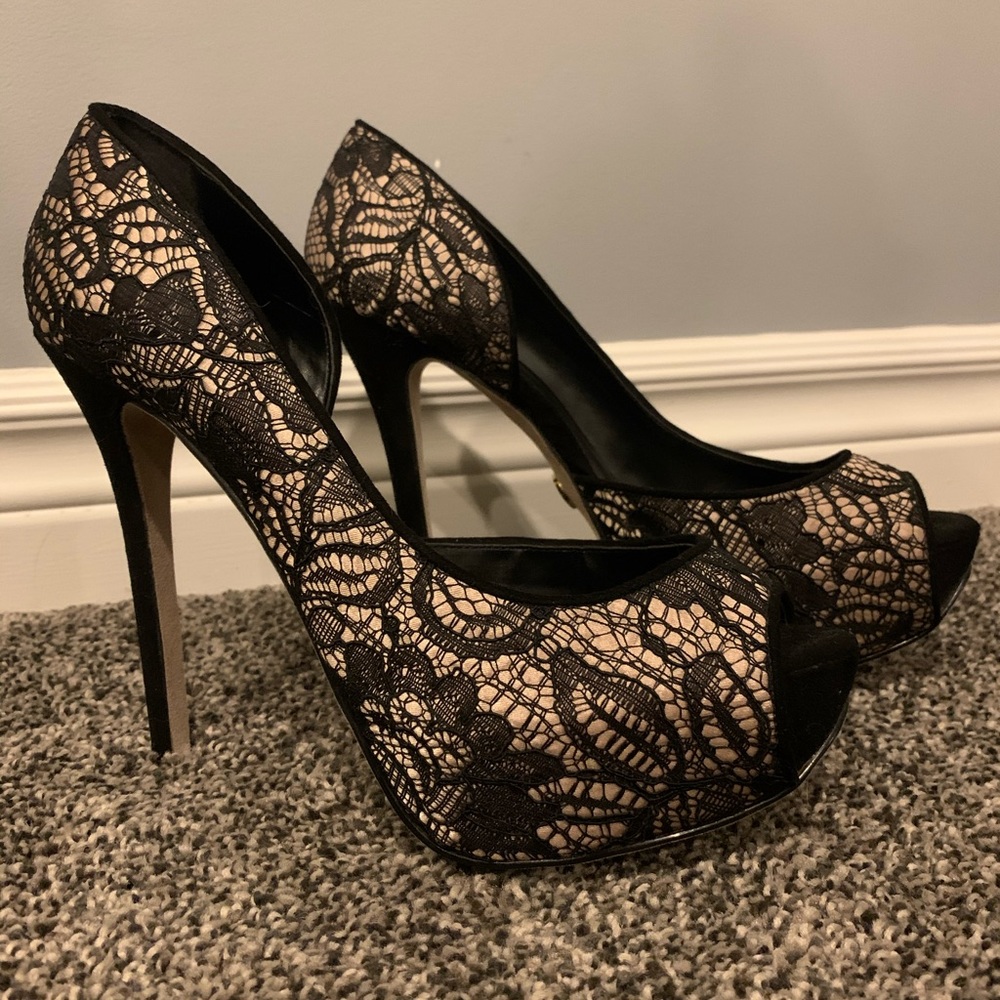 BeBe size 8 1/2 worn once platform heels